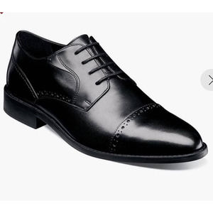 NWOB‎ Stacy Adams Barnett cap toe oxford black dress shoes